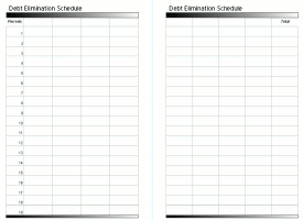 Debt Elimination Schedule